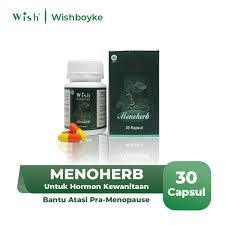 Menoherb Asli Original Suplemen Kesehatan Wanita Mengatasi Gejala Pre Menopause Dr.Boyke Wish Menohe