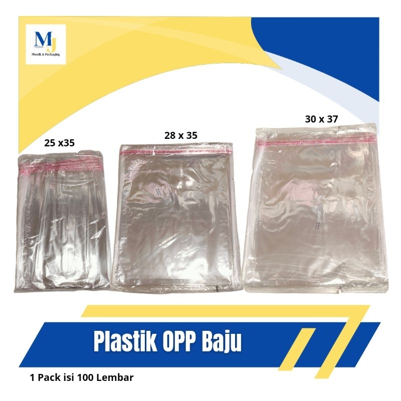 

100 Pcs Plastik OPP Baju