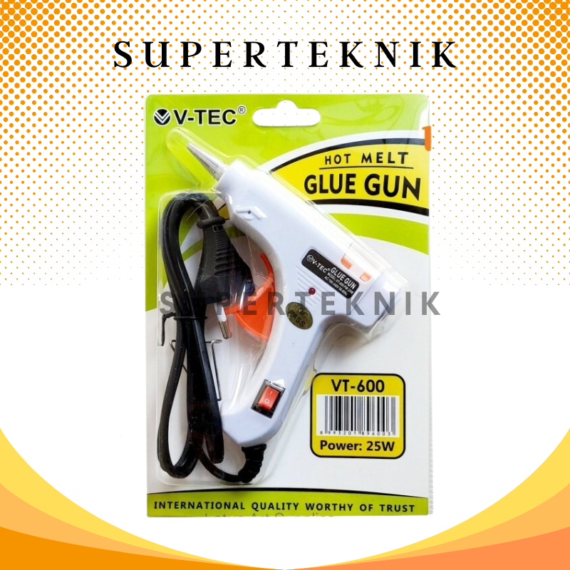 

Alat Lem Tembak VT-600 25W V-Tec / Alat Lem Tembak Kecil V-TEC 25 Watt VT-600 / Glue Gun Hot Melt Kecil / Alat lem Tembak Kecil