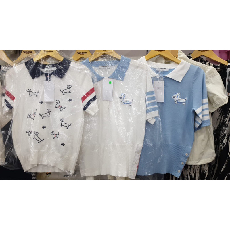 Nineties Studio - Cardigan TB / thom browne / cardigan pendek / polo rajut / knitwear / cardigan kor