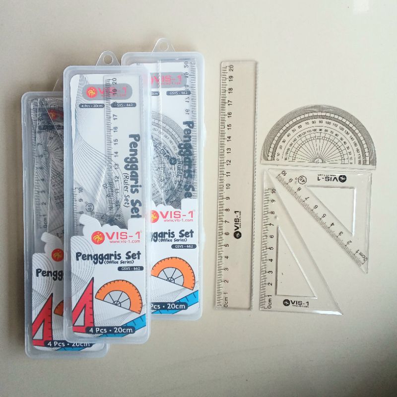 

Garisan Set Penggaris VIS-1 GSVS-662 Isi 4 ( Set ) [ Original ]
