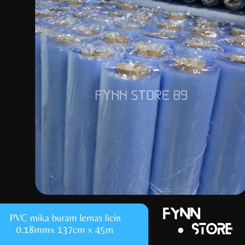 

Plastik Mika lemas emboss buram licin 0.18 mm x 137 cm x 45 m dijual per roll