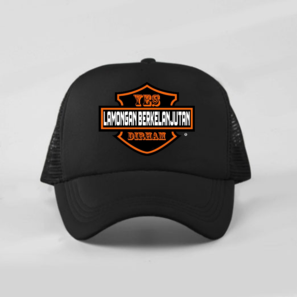 TOPI CUSTOM TRUCKER JARING NAMA TULISAN GAMBAR LOGO SABLON SATUAN ECERAN GROSIR DTF / Terlaris Topi 