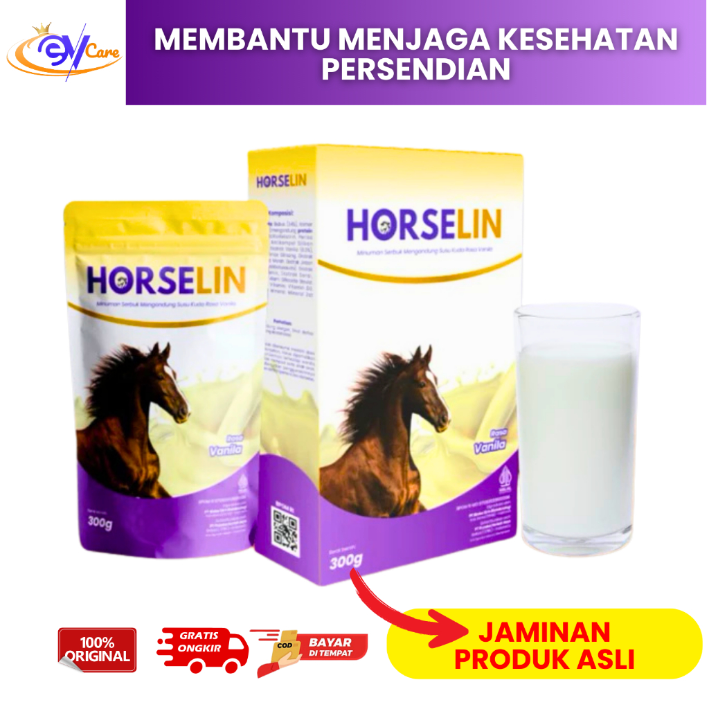 

HORSELIN Susu Kuda Bubuk Susu Rematik Asam Urat Pegal Linu Nyeri Sendi 300 gram