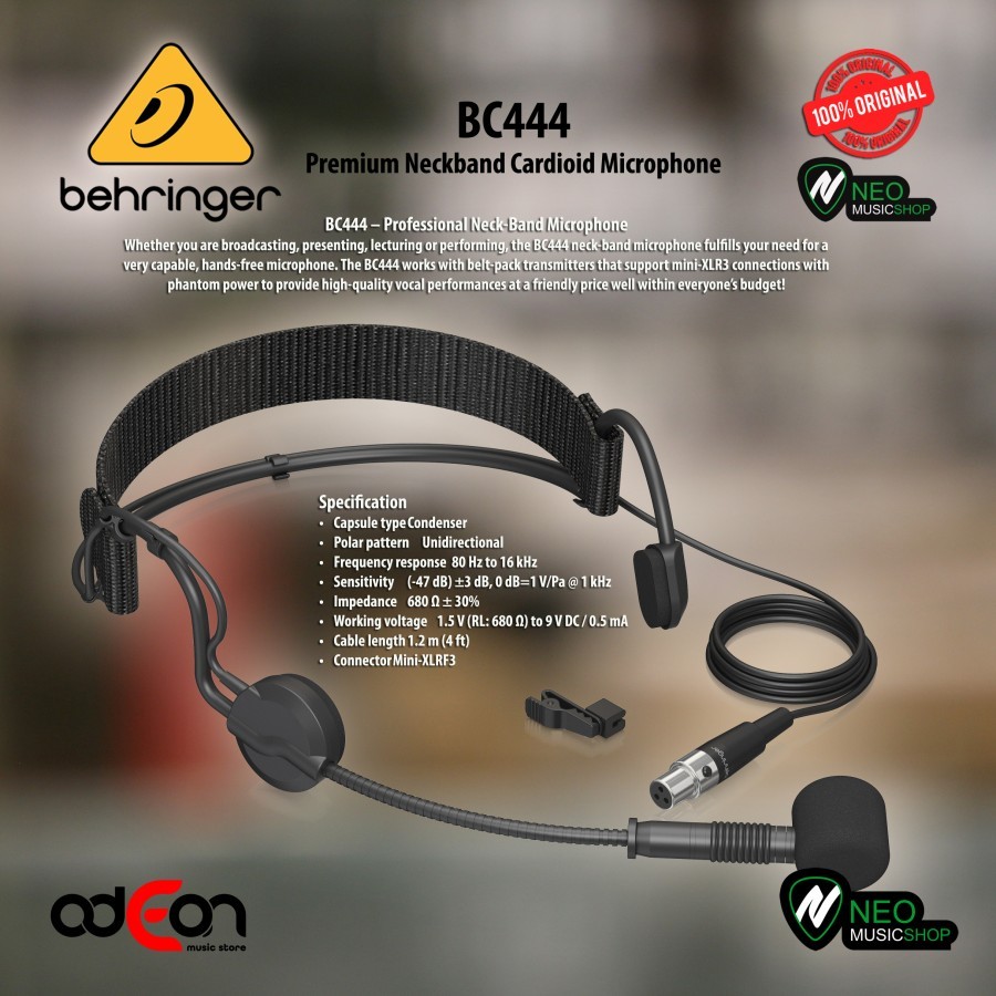 Behringer BC444 Premium Neckband Cardioid Microphone