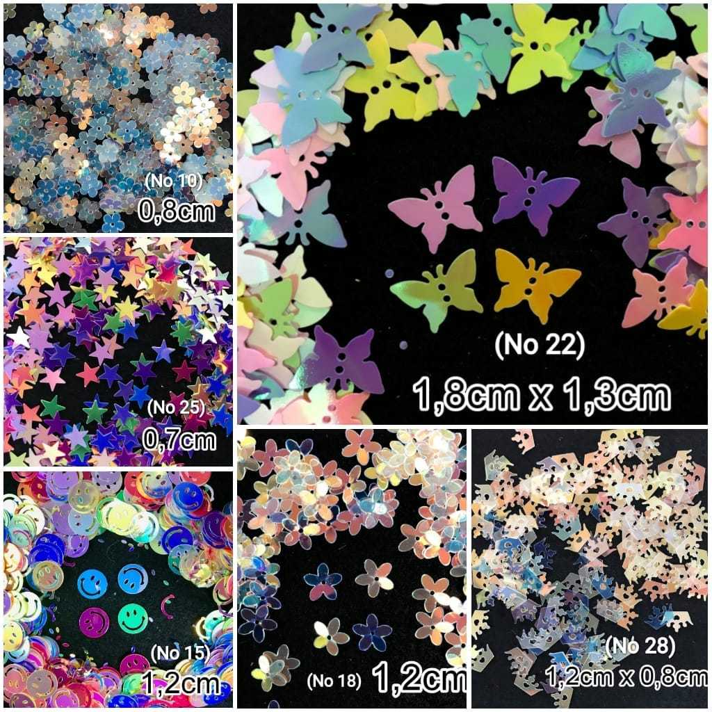 PER 10 GRAM - BORCI PRAKARYA/MANIK MANIK/ANEKA PAYET/SPRINKLE SLIME