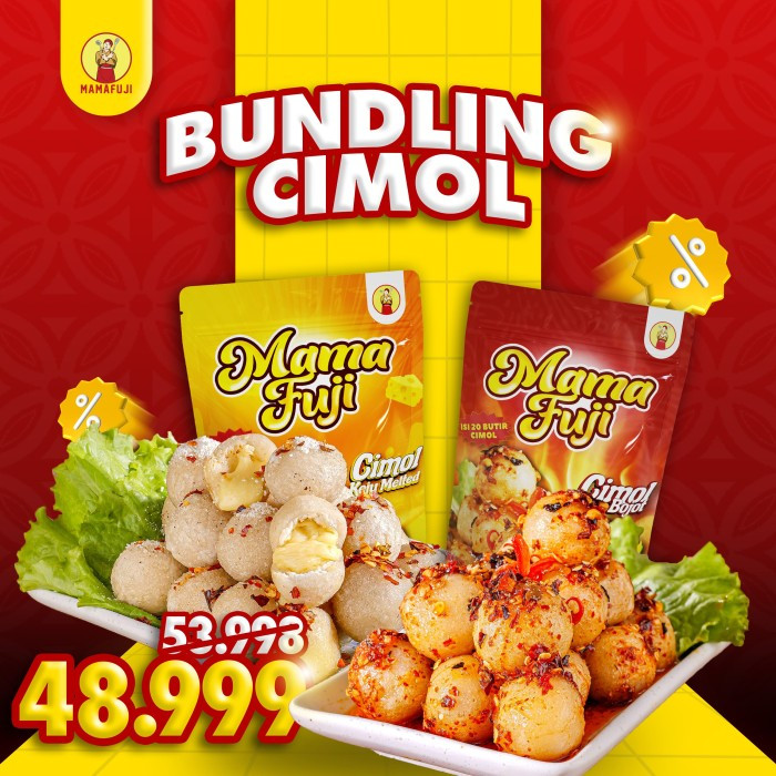 

Bundling Cimol Keju Lumer + Cimol Bojot Pedas Gurih Mama Fuji