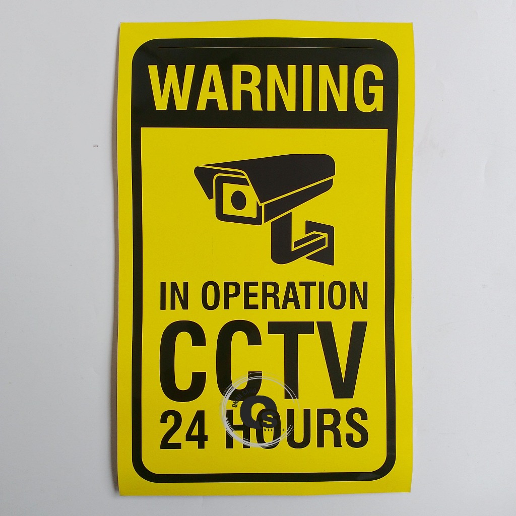 

Stiker Warning In Operation CCTV - Dipantau CCTV - CCTV 24 Jam