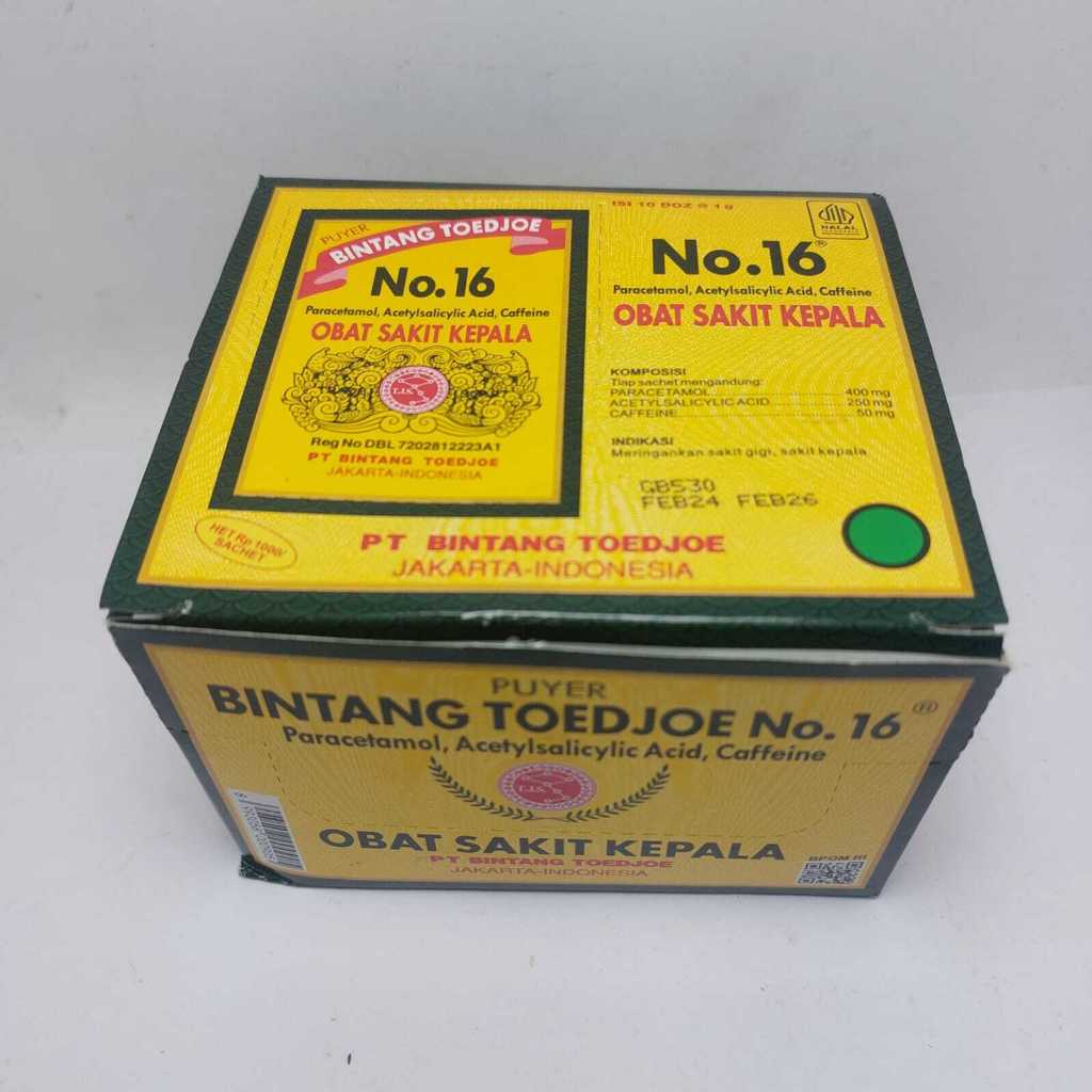 

Puyer Bintang Toedjoe no.16 (isi 10 Lusin)