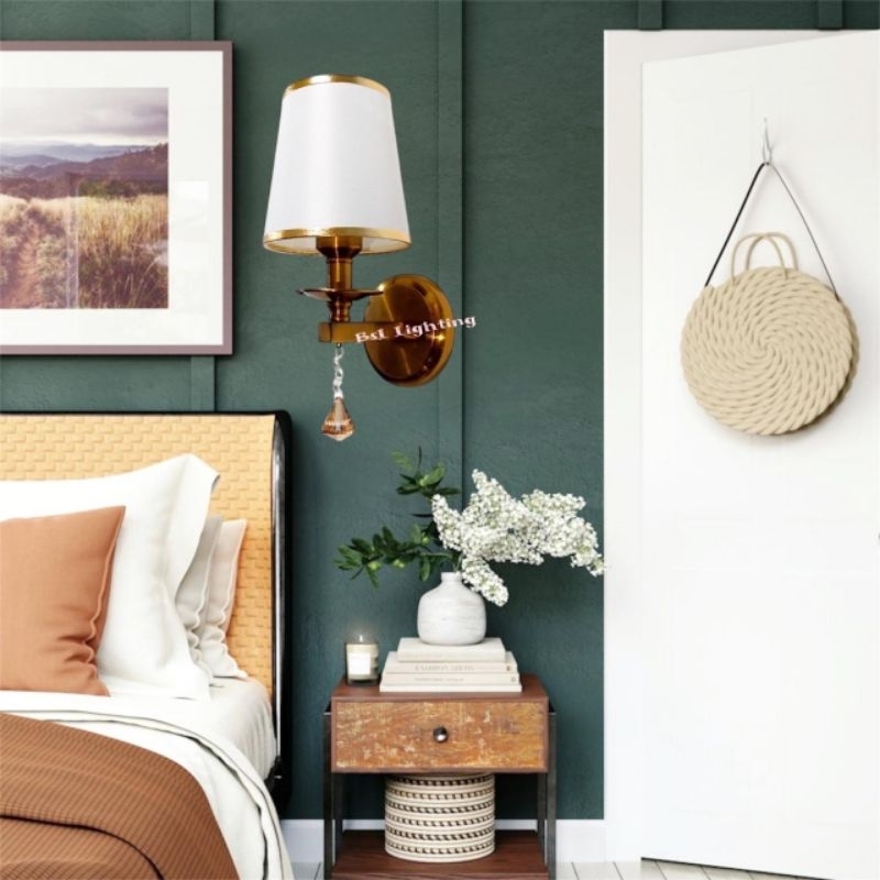 Lampu Dinding Kap Modern minimalis | Lampu Tidur Kap | Lampu dinding bronze |Lampu kamar