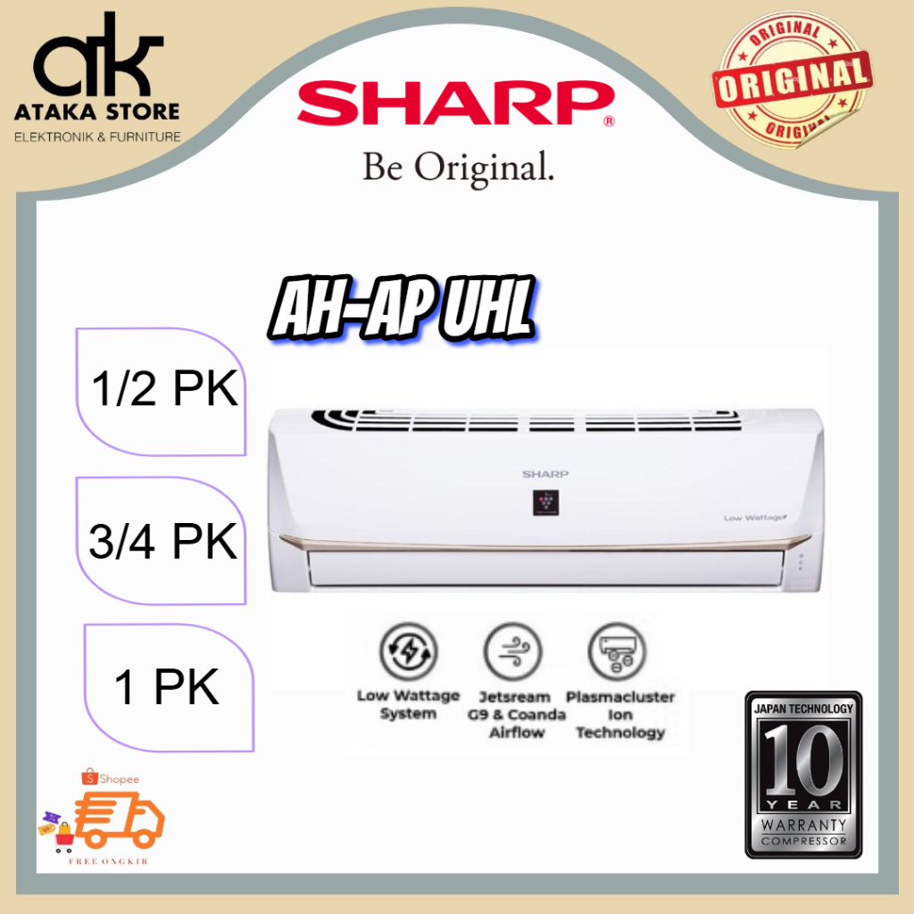 AC SHARP LOW WATT PLASMA - AHA5UHL (1/2 PK) - AHAP7UHL (3/4PK) - AHAP9UHL (1PK)
