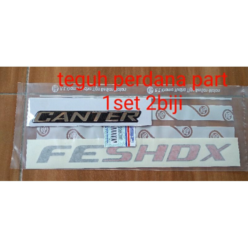 Stiker Canter FESHDX 1 set logo canter new model stiker timbul yah bos