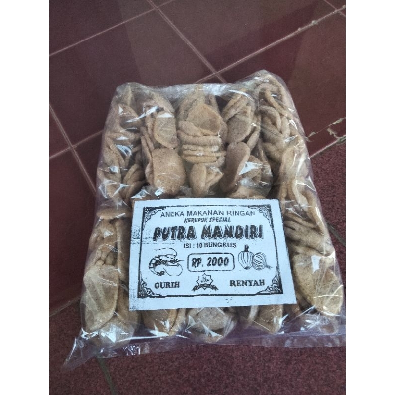

krupuk jengkol dijual per pack isi 10 pics per pics 2000 rupiah