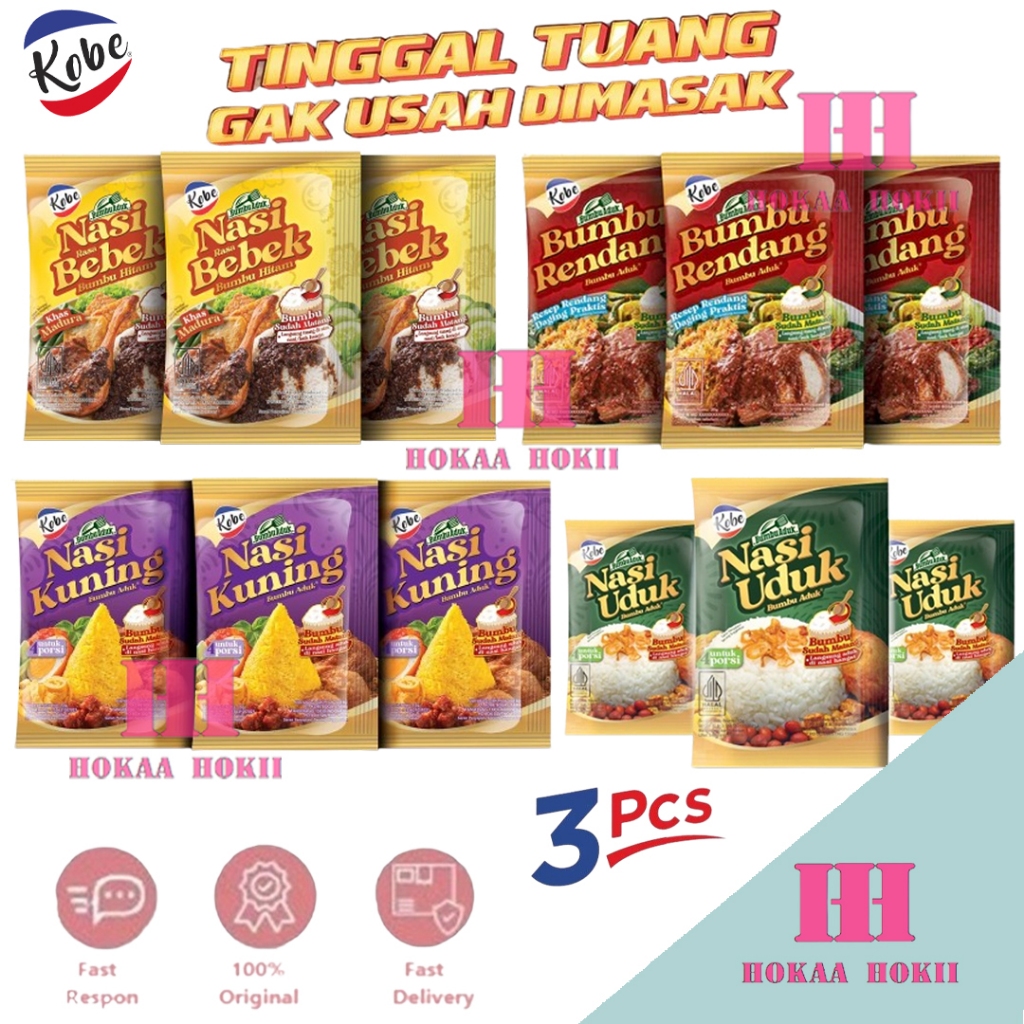 

Kobe Bumbu Aduk Instans Matang Isi 3 Pcs