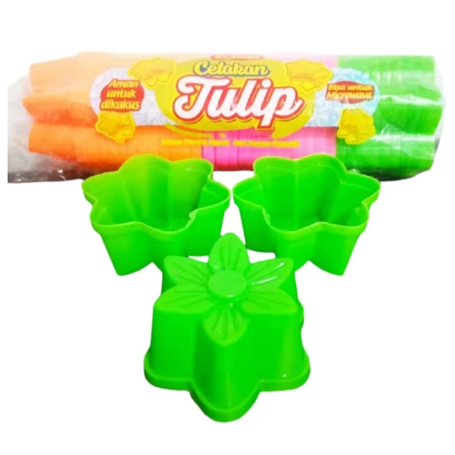 36 pcs cetakan kue/cetakan puding/putu ayu bentuk bunga tulip murah/cetakan bunga tulip
