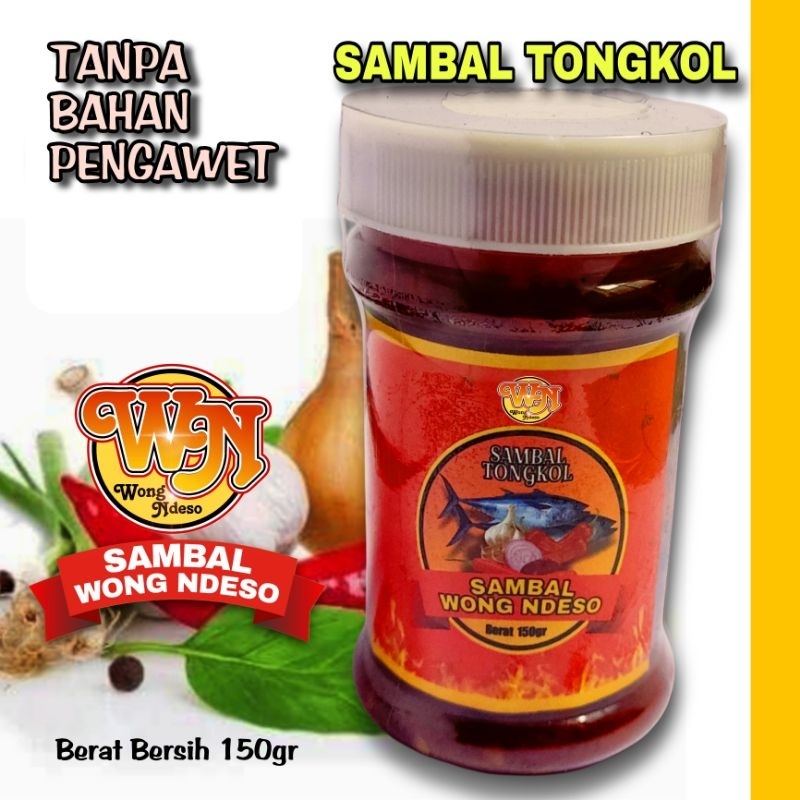 

Sambal Wong Ndeso, Homemade Kemasan 150gr. Sambal Bawang, Terasi, Cabai ijo, Petai, Tongkol