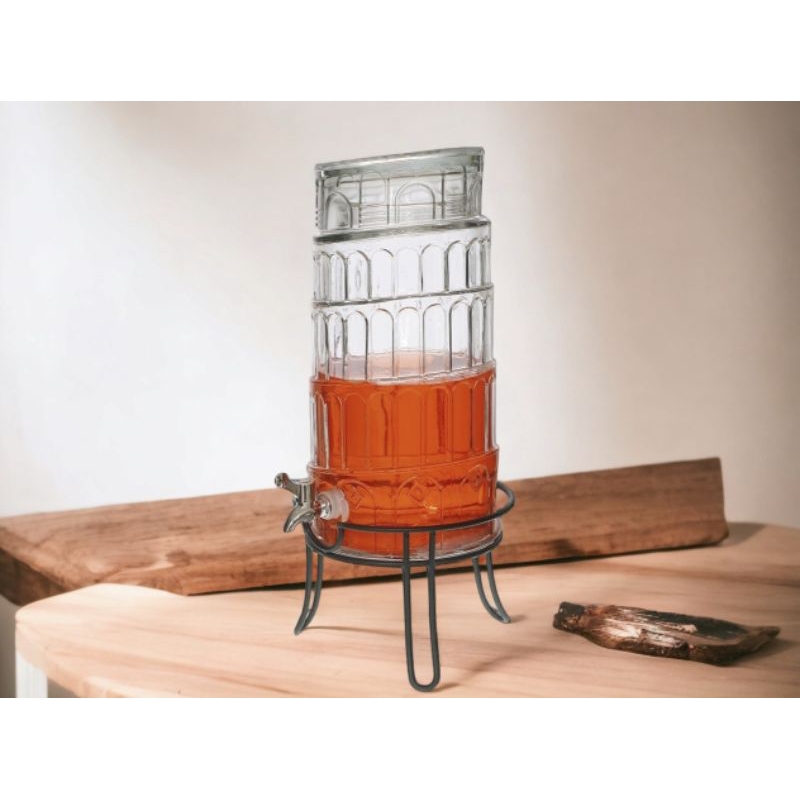 Tempat air kaca menara pisa Vicenza, Water Jug Vicenza, Tempat penyimpanan Air, wadah minuman higien