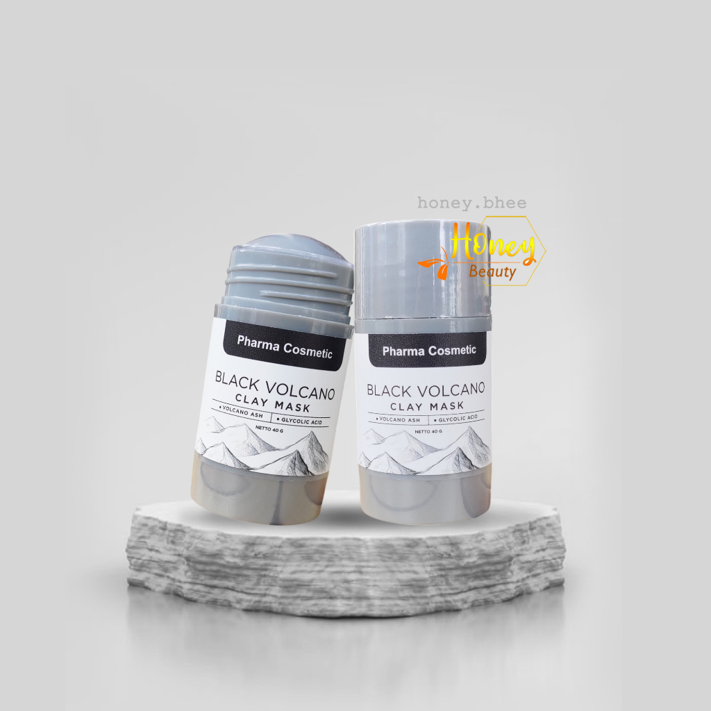 Pharma Cosmetic Clay Mask Black Volcano BPOM aman