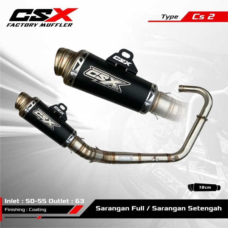 Knalpot Racing CSX - Knalpot SUREX Kolong Bawah - type CS 2 - by CSX factorymuffler