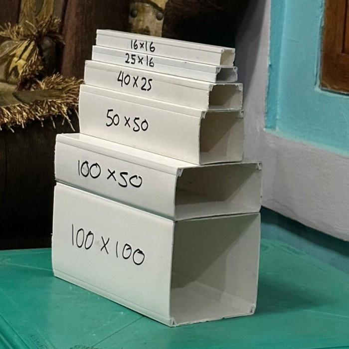 Fukusima Kabel Duct 16x16x1000mm / Wiring Duct 16x16 mm Panjang 1mtr