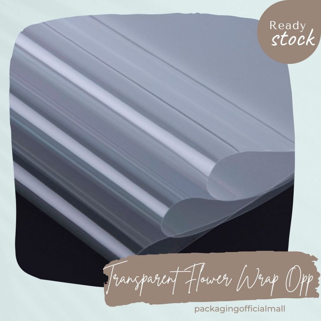 

TRANSPARENT FLOWER WRAP OPP / CELLOPHANE / FLORIST PAPER / KERTAS BUKET BUNGA / WRAPPING WRAPPER