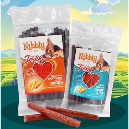 JERKY 1 STICK - Makanan Kucing Camilan Kucing Snack Kucing Stik Rasa Tuna Ikan Salmon Ayam Gigitan P