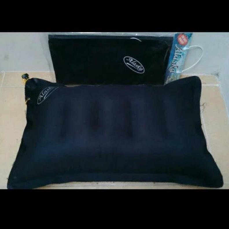 KODE V84F Bantal angin tiup alaska tebal warna hitam