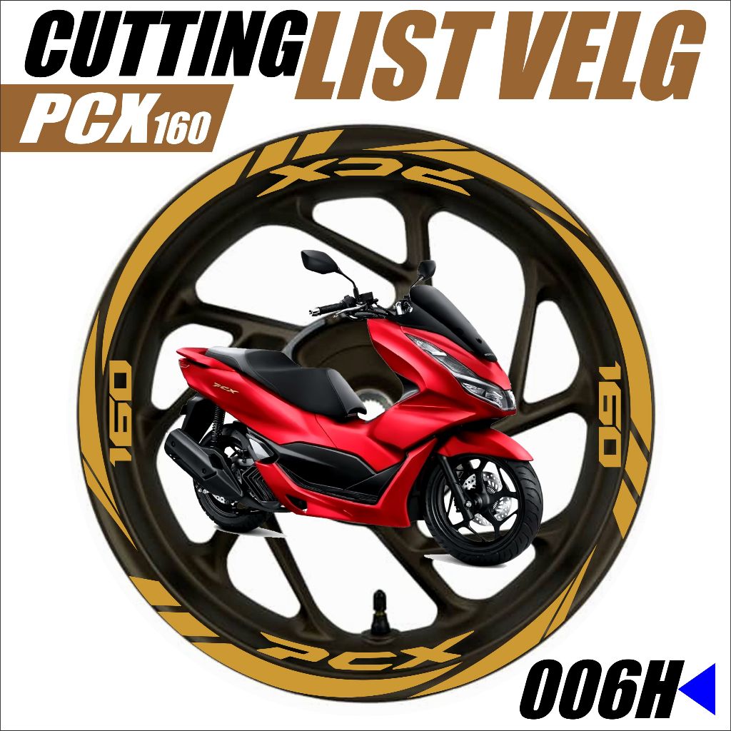 Sticker cutting lis pelk pcx 160 lis velg HONDA PCX 160 Variasi