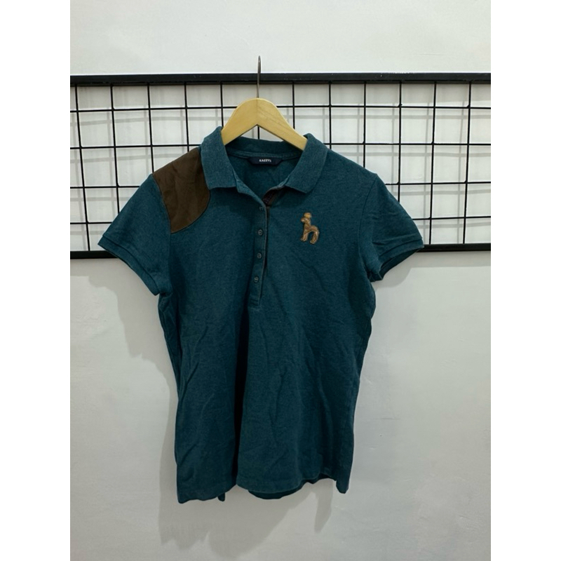 kaos kerah polo hazzys hijau full embos full tag