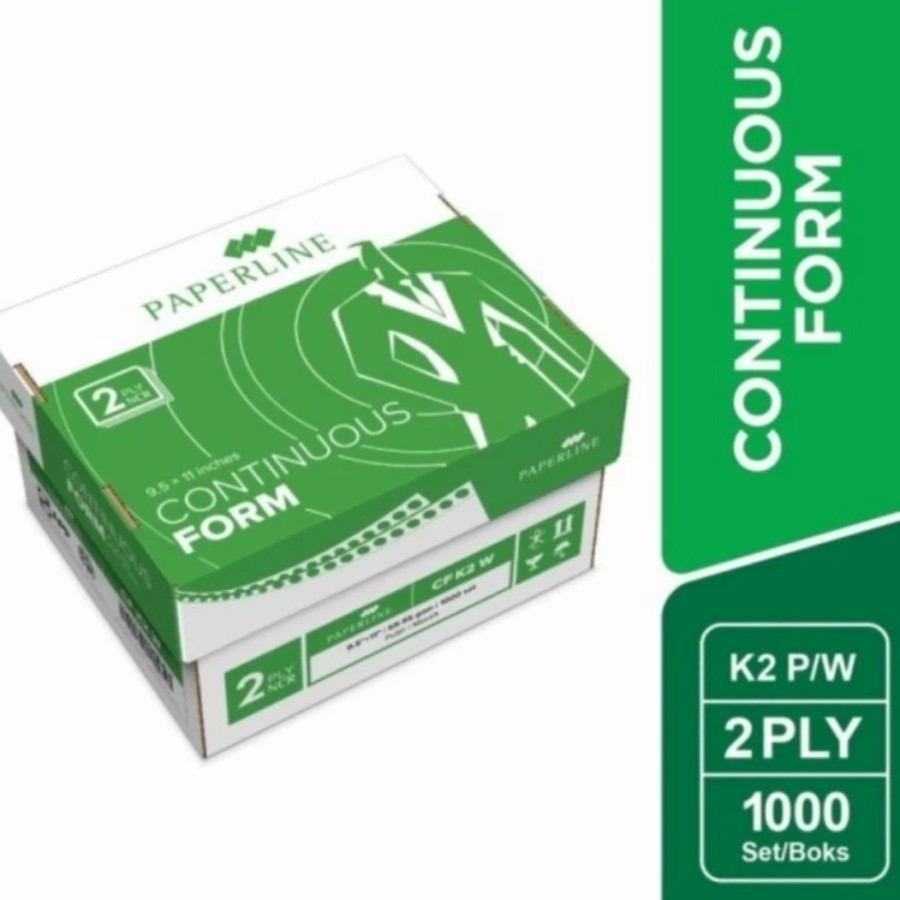 

Continuous Form Kertas Komputer Paperline 9.5 x11 2 ply CF K2