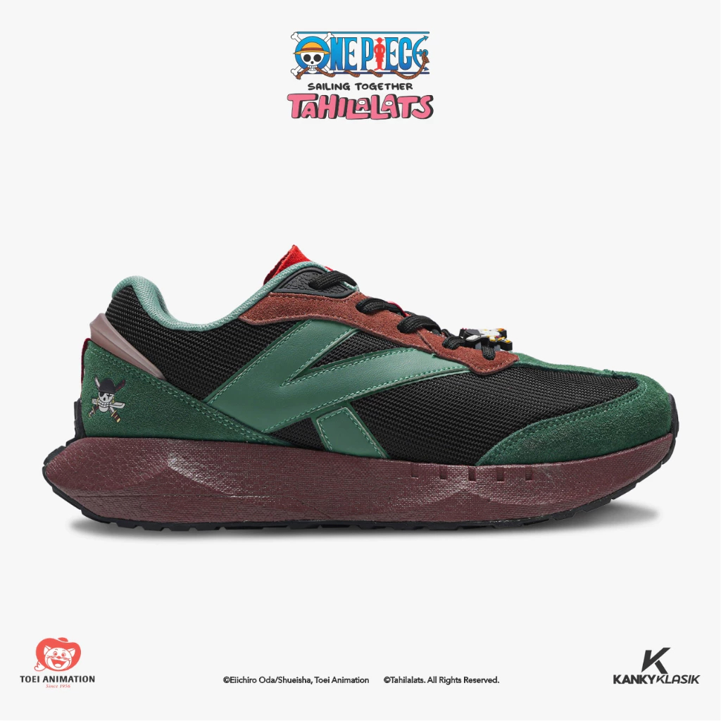 Kanky x Tahilalats x One Piece Story Kagayaku Zoro Sepatu Sneakers Size 40