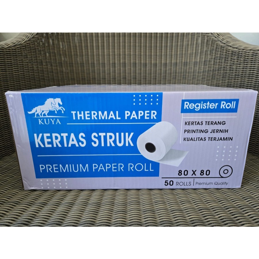 

KERTAS KASIR KUYA 80X80 - KERTAS STRUK THERMAL EDC 80 X 80 - Kertas Kasir Struk Paper Roll Termal 80x80mm