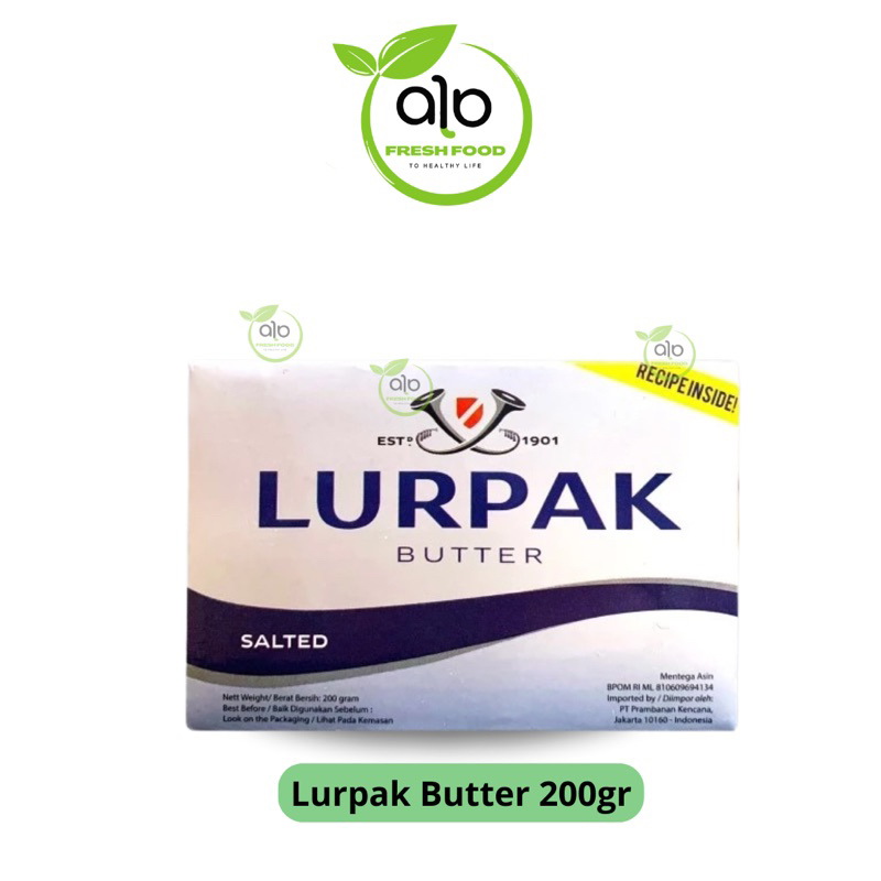 

LURPAK Salted Lactic Butter 82% 200 gram Mentega Laktat Asin - ALO Fresh Food