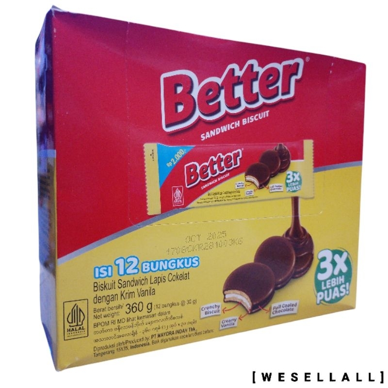 

Biskuit Better Sandwich Biscuit 360 gr (12 Bungkus @ 30 gr) | 0093ECE