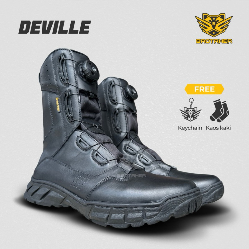 BROTRHER Fitgo Deville Full Kulit Sepatu Pdl Tali Putar