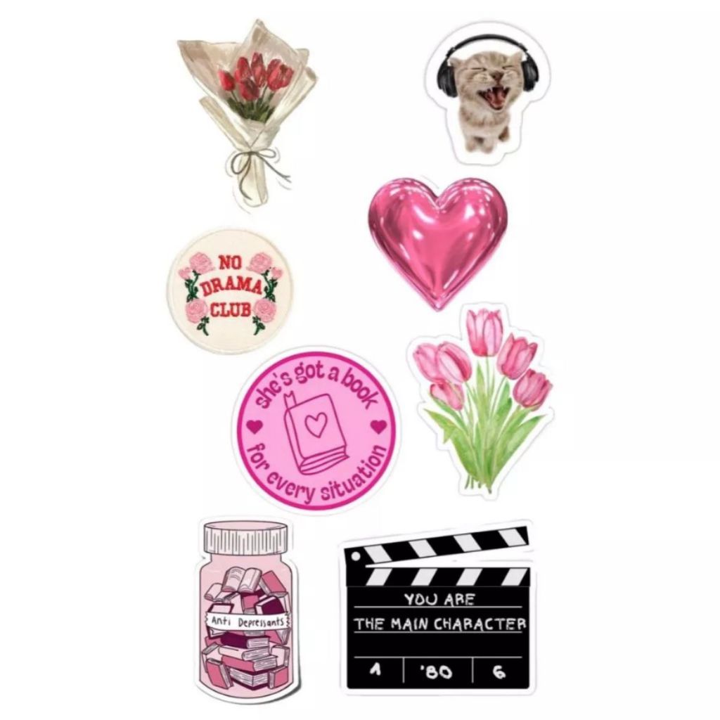 

Sticker Aesthetic Girl Pink | Sticker Laptop | Sticker Tumblr HP | Mini Sticker Tumblr | Sticker Lucu | Sticker Diary (Bisa COD)