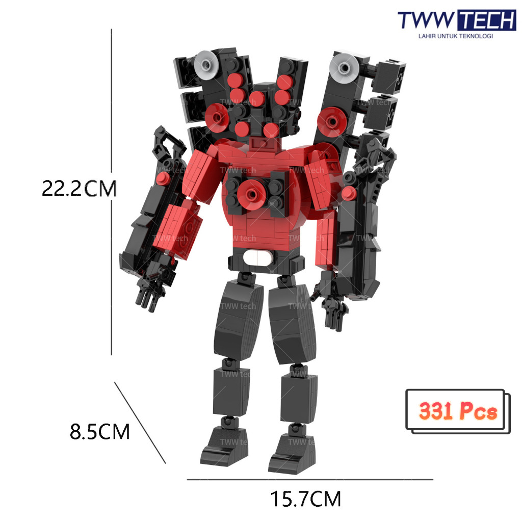 TWW Skibidi Toilet/Titan TV Man/Titan TV Man Murah/Titan TV Man Upgrade/Model Building Blocks