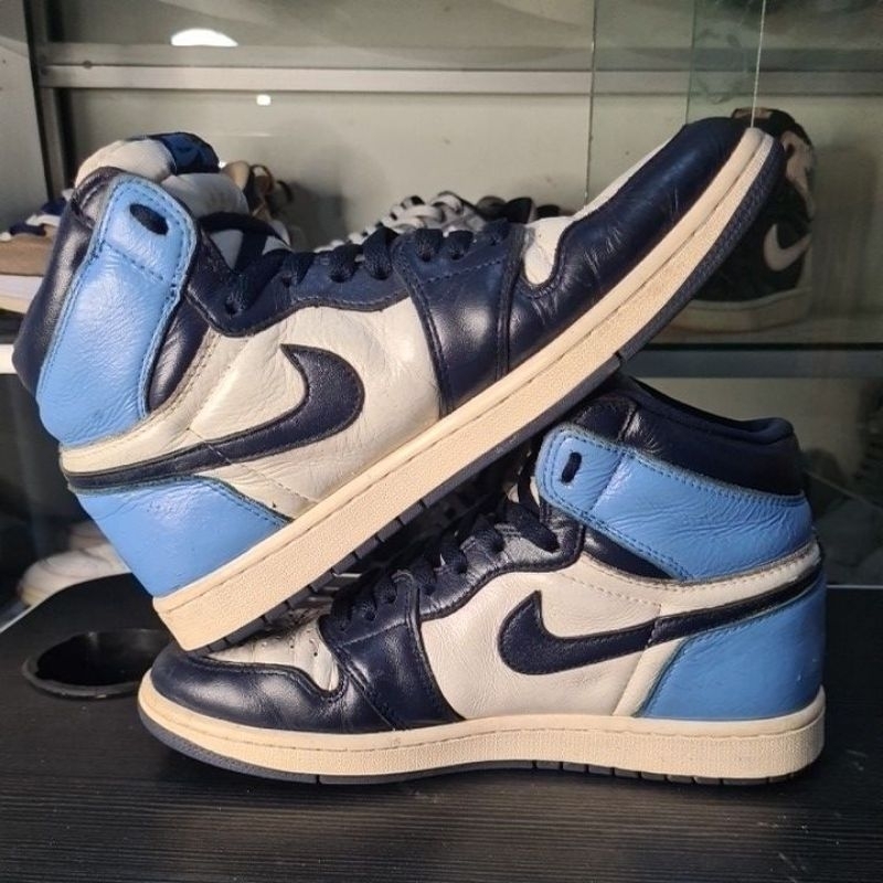 sepatu second air jordan 1 high blue obsidian sz 41