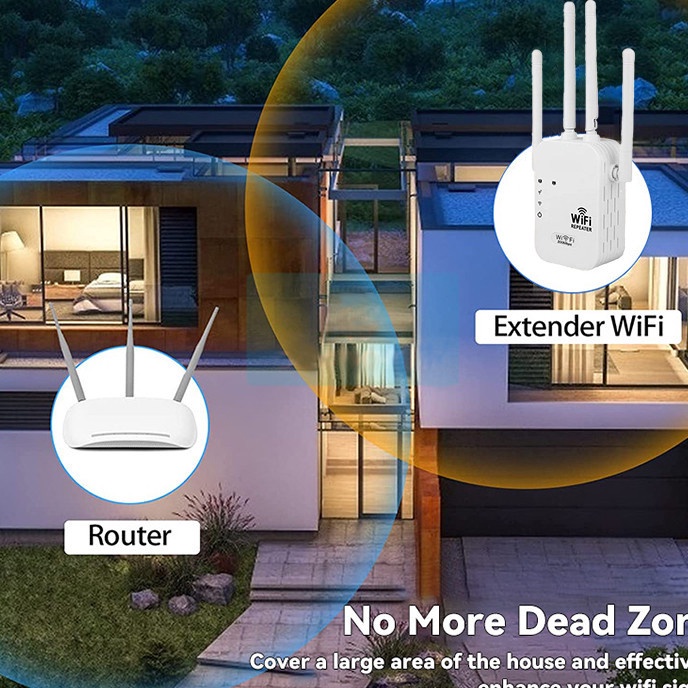 KP8 3M Wireless Wifi Range Extender Snal Amplifier Alat Penyambung Wifi Jarak Jauh Wifi Router Boste