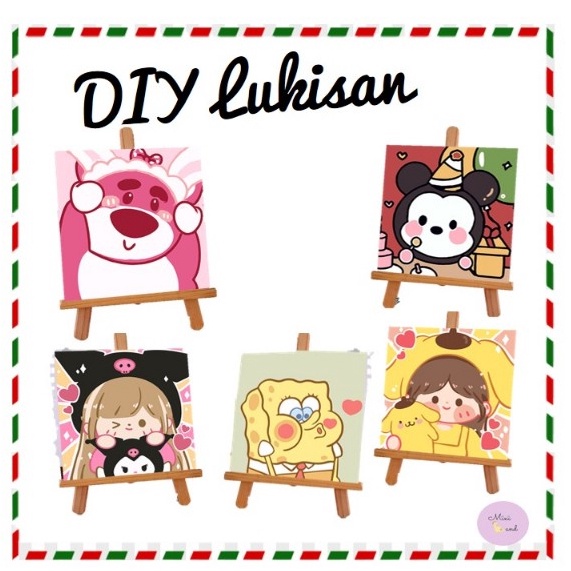

Baru Ekonomis Canvas Painting by Number Melukis Mewarnai Kanvas Anak DIY Painting Digital Satu Set Peralatan Melukis Anak