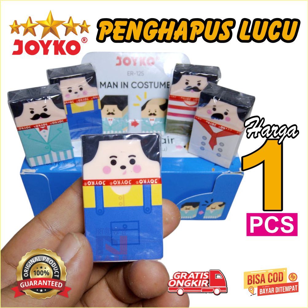 

SERUTAN PENSIL, PENGHAPUS KARAKTER LUCU JOYKO, Penghapus JOYKO, Eraser karakter Joyko Er-125