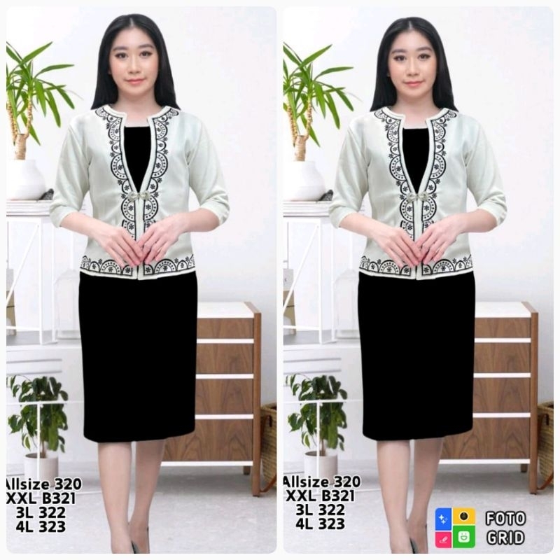 dres rompi kori dress natal dres scuba rompi scuba bordir