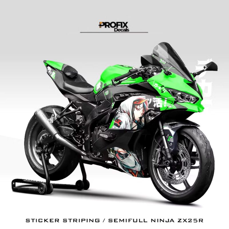 STRIPING SEMIFULL NINJA ZX25R MOTIF 8 / STICKER KAWASAKI NINJA ZX25R / STICKER DECALS / VARIASI MOTO