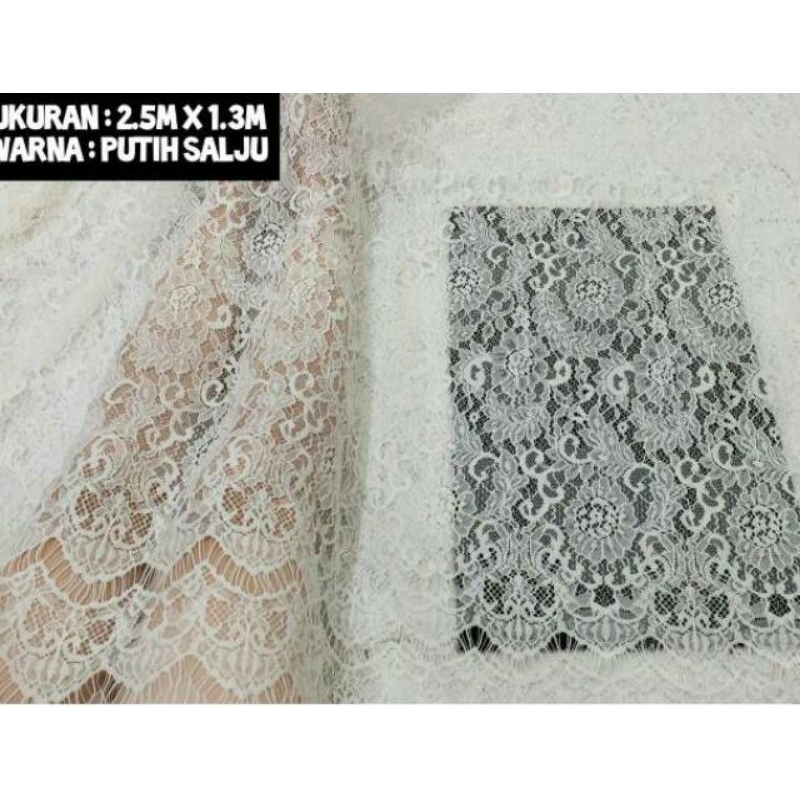 Brukat semiprancis bunga timbul / Kebaya Pengantin