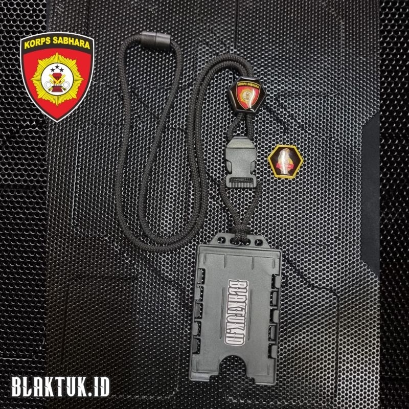 

Lanyard tactical holder id card Slide exagonal logo KORPS SABHARA