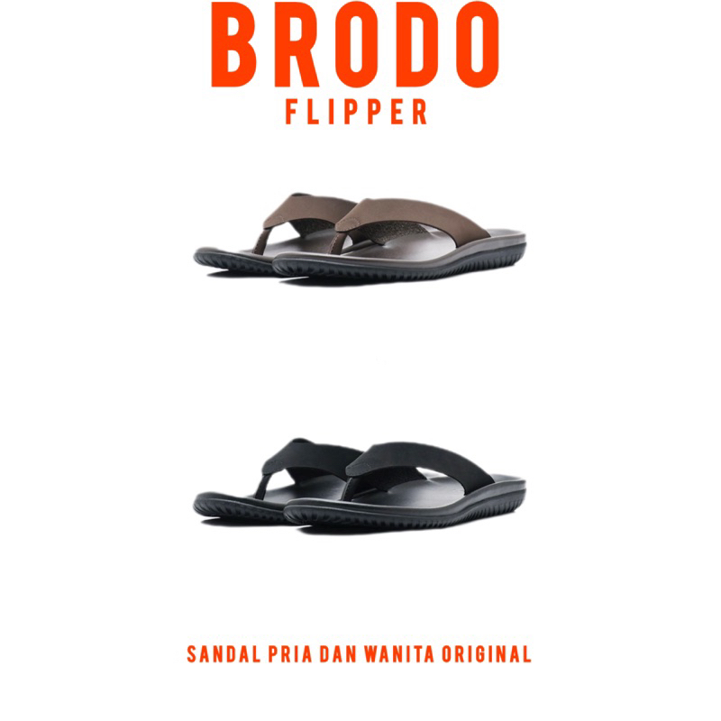 Brodo Official Flipper - Sandal Pria Keren | Sanda Pria Original 100% | Sandal Cowok | Sandal Jepit 