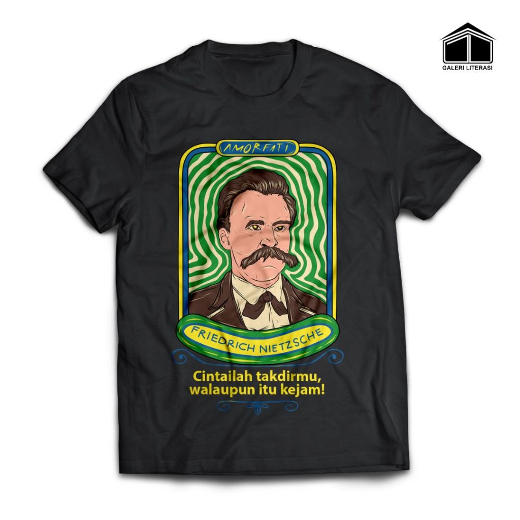 Kaos Tokoh Filsuf Friedrich Nietzsche | Tshirt Filsafat