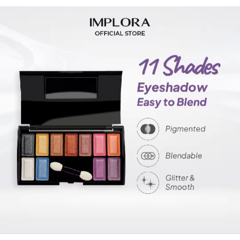 IMPLORA EYESHADOW 11 COLOURS THESMOKES PALETTE 7672