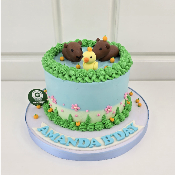 

CAKE TEMA CAPYBARA DUCK UK 15CM