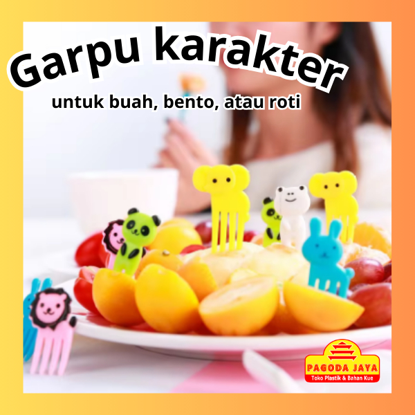 Garpu / tusuk bento / tusuk buah karakter